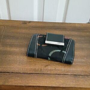 Stylish Black Wallet with Multicolor Accents